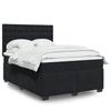 VidaXL Slat Bed Base with Mattress Black 140x200 Cm Velvet 3293244