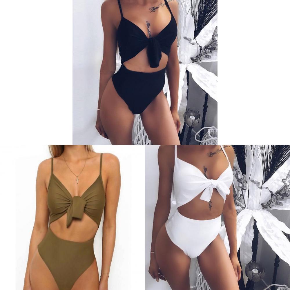 Elegant Women One Piece Bandage Bikini Push Up Monokini Swimsuit Bathing Suit Swimwear For Stylish Beach Days