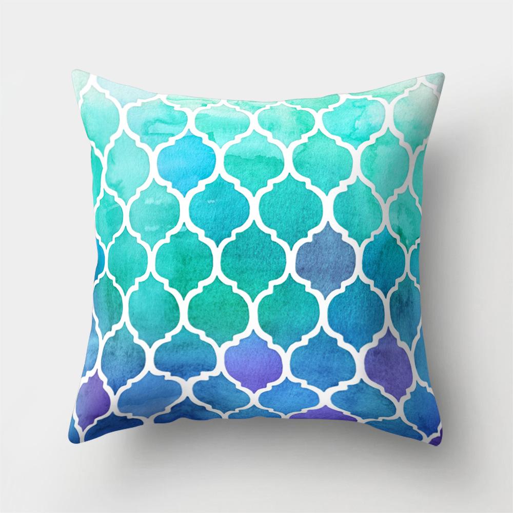 Creative Home Office Pillowcase Geometric Pattern Polyester Pillowcase