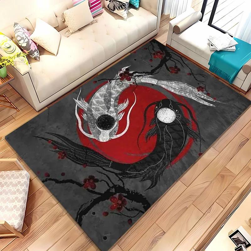 Čínský starověký tajemný koberec Tai Ji, Bytové doplňky do obývacího pokoje a ložnice, Podložky pod pohovku do dětského pokoje, Rohožka na podlahu, Protiskluzový koberec