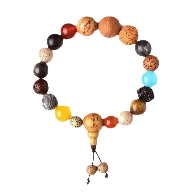 Lingyin Mountain 18-seed Bracelet, Holding the Natal Year Star and Moon Bodhi Buddha Beads, Enlightenment Bracelet, Chinese Feng Shui Bracelet.