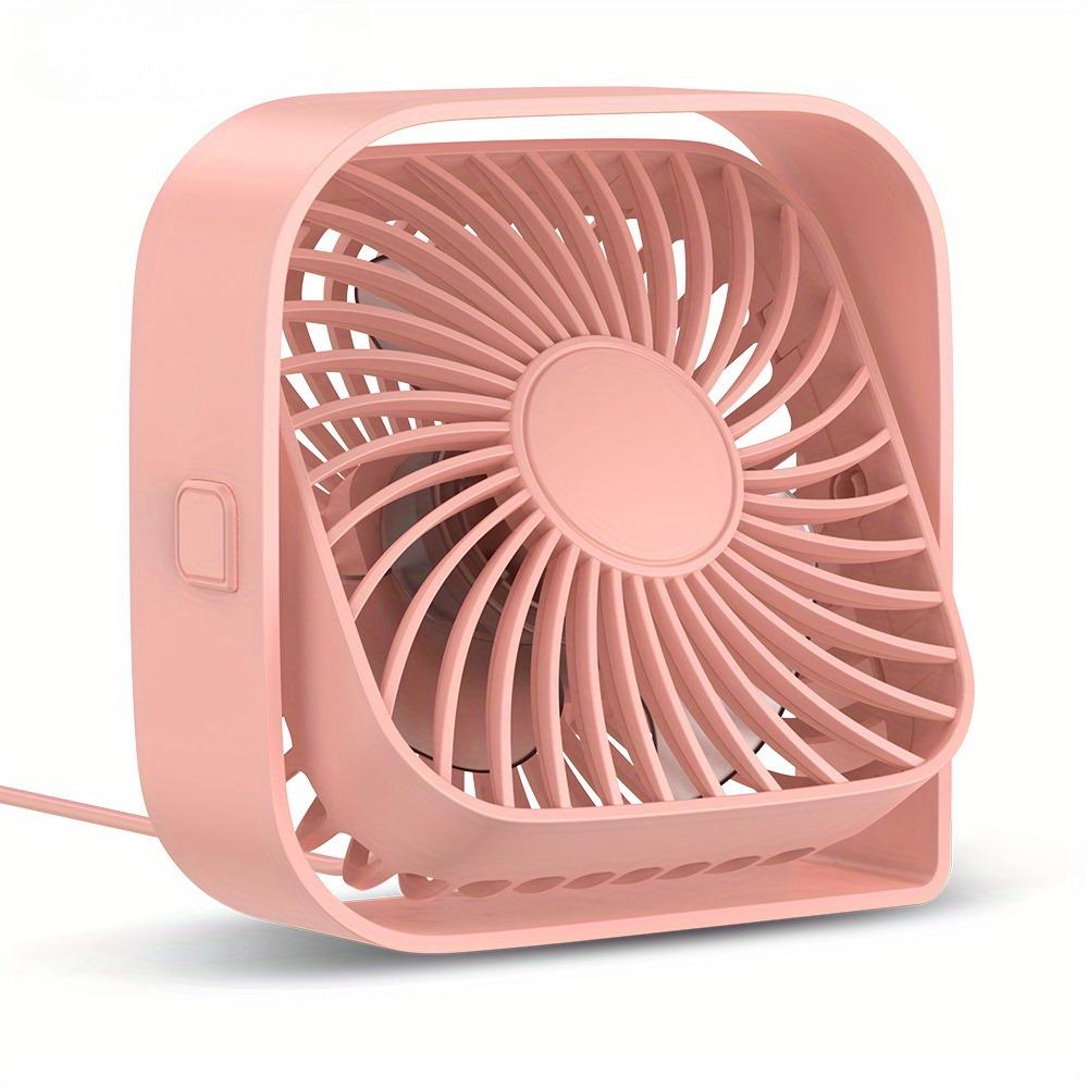 Mini USB Desk Fan, Brushless Motor 3-Speed Quiet Table Fan, Adjustable Angle, for Office, Dorm, Home, Travel