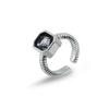Minimalist Rhinestone Open Ring For Women Korean Fashion Geometry Adjustable Knuckle Ring Party Jewelry Lady Gift