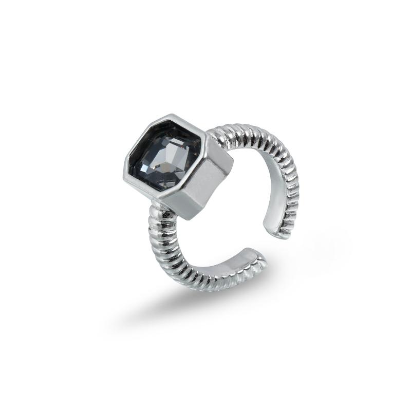 Minimalist Rhinestone Open Ring For Women Korean Fashion Geometry Adjustable Knuckle Ring Party Jewelry Lady Gift
