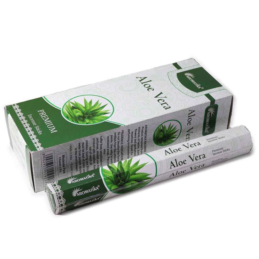 Aloe Vera Incense Charcoal Free Hex - Aromatika