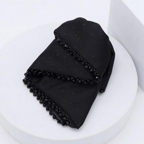 Large Bowknot Hair Claw Clip Non Slip Strong Hold Women Long Thick Thin Hair Shimmery Black Ribbon Bow Clamp Hair Accessories