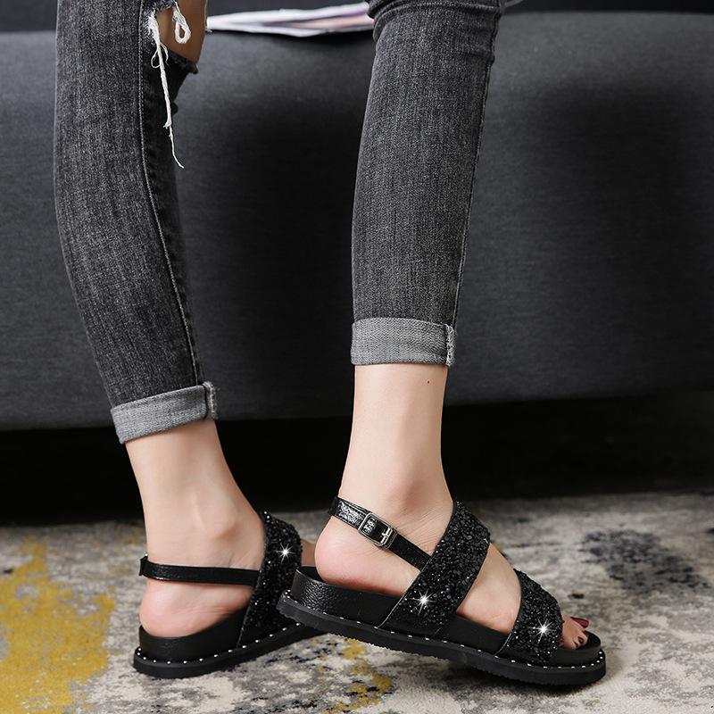 2025 new summer Roman shoes sandals fairy wind beach shoes students thick soles non-slip versatile