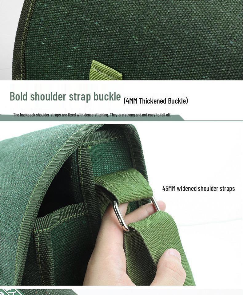 Sturdy Multifunctional Canvas Electrician Tool Bag - Durable, Wear-Resistant Hardware Organizer Pouch