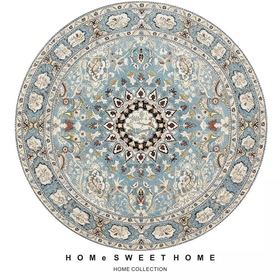 Persian Ethnic Style Round Living Room Carpet Water Absorption NonSlip Cold Blanket DirtResistant And Easy To Take Care Of Carpet Crystal Velvet