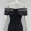 Cross-Border Women's Sexy One-Shoulder Bandage Evening Dress