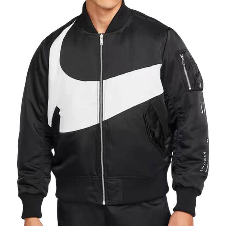 Nike Colorblock Logo Stickerei Reißverschlussjacke Herren Jacke Schwarz DR7021-010