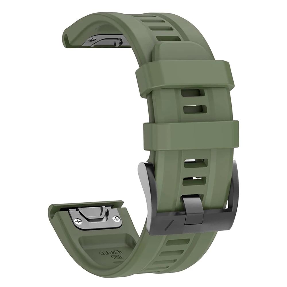 26MM 22MM Silicone Watch Band Straps For Garmin Fenix 6X 6 6S Pro 7X 7 Easyfit Wristband Fenix 5 5X 5S Plus Smartwatch Bracelet