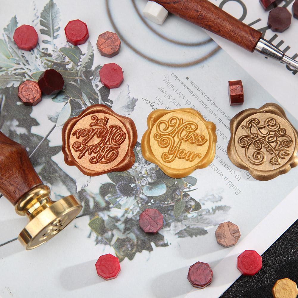 100pcs Wax Seal Tablet Multicolor Vintage Octagon Wax Seal Beads DIY Craft Handmade for Envelope Decor for Wax Stamp Sealing