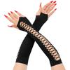 Sexy Lace Gloves Long Nightclub Dancing Etiquette Mesh Fingerless Gloves Women Cosplay Clothing Accessories
