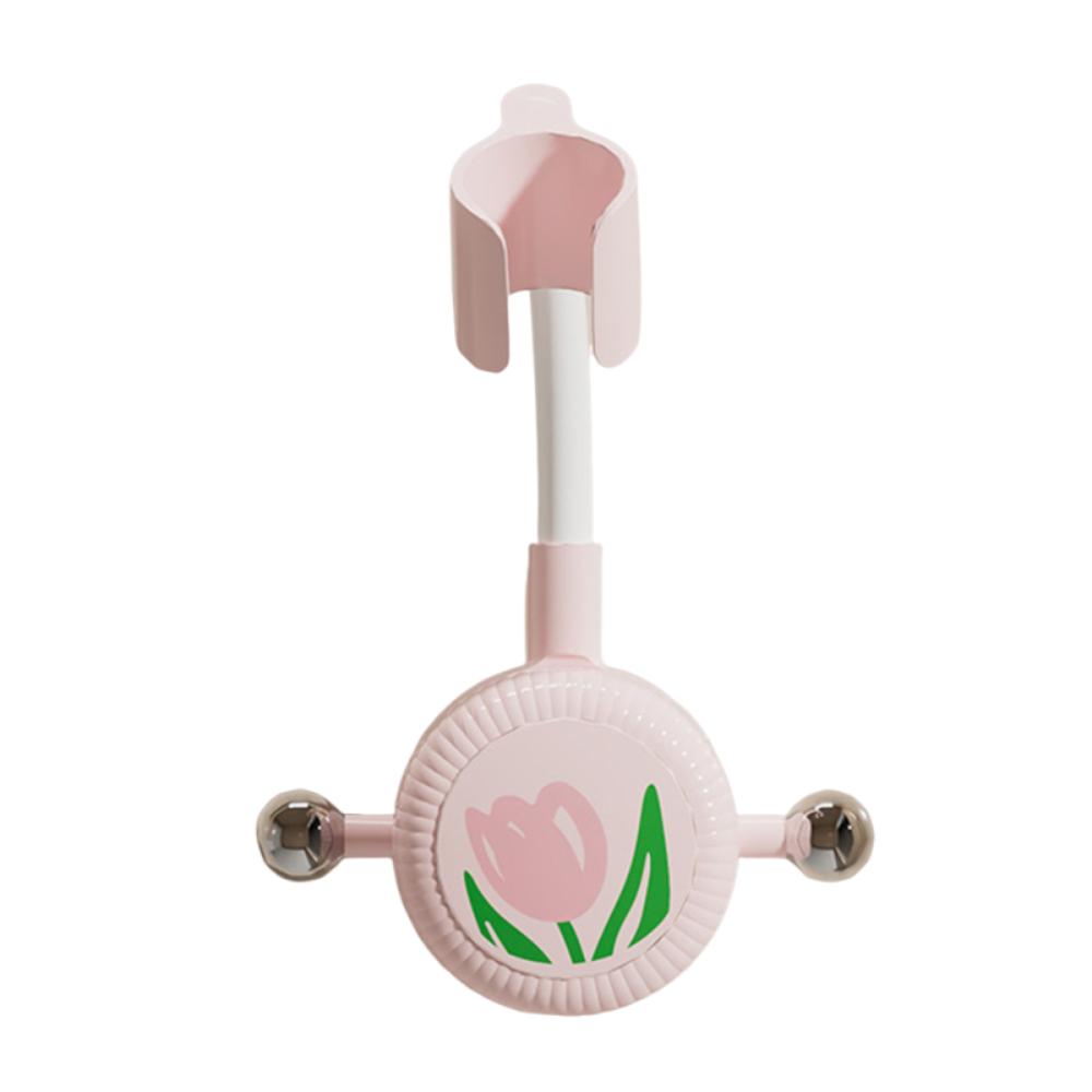 Tulip Pattern Shower Head Support Stand 360° Adjustable Wall Mounted Shower Base  Kitchen