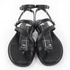 Pristine HERMES Sandals Armoni HMetal Ankle Strap Leather black leather Women 35 Used