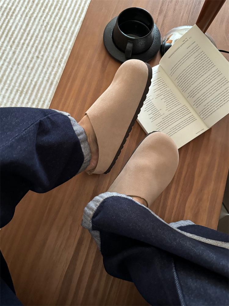 Birken shoes pure original Sangpo 25 autumn and winter new Muller retro ugly cute thick-soled bag head Birken shoes slippers women's outer wear