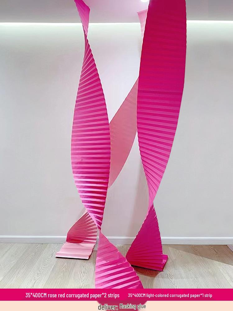 Festive Corrugated Paper Waves: New Year & Wedding Venue Decor