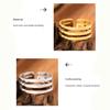 Thumb Ring Geometric Lines Shape Adjustable Opening Design Finger Ring Stainless Steel Finger Band Versatile Jewelry