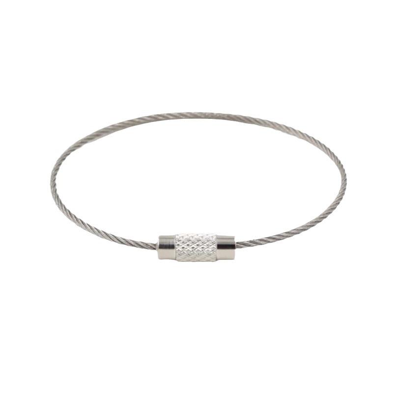 Edelstahl Drahtseil Schlüsselanhänger mit Schnalle - Verschiedene Größen