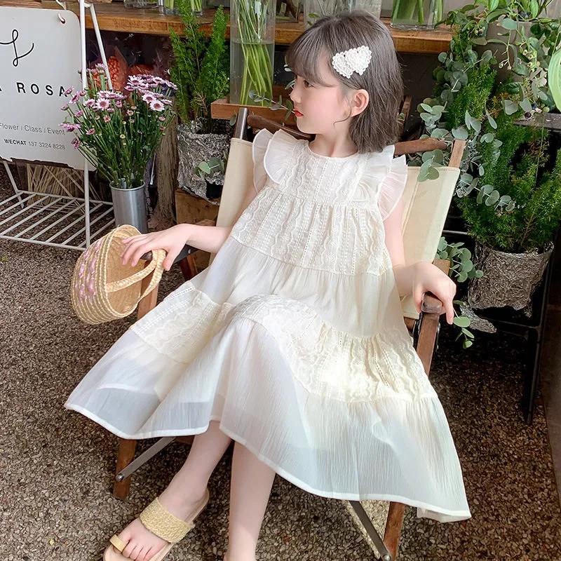 Cute and Elegant Princess-style Sleeveless Summer Dress for Girls