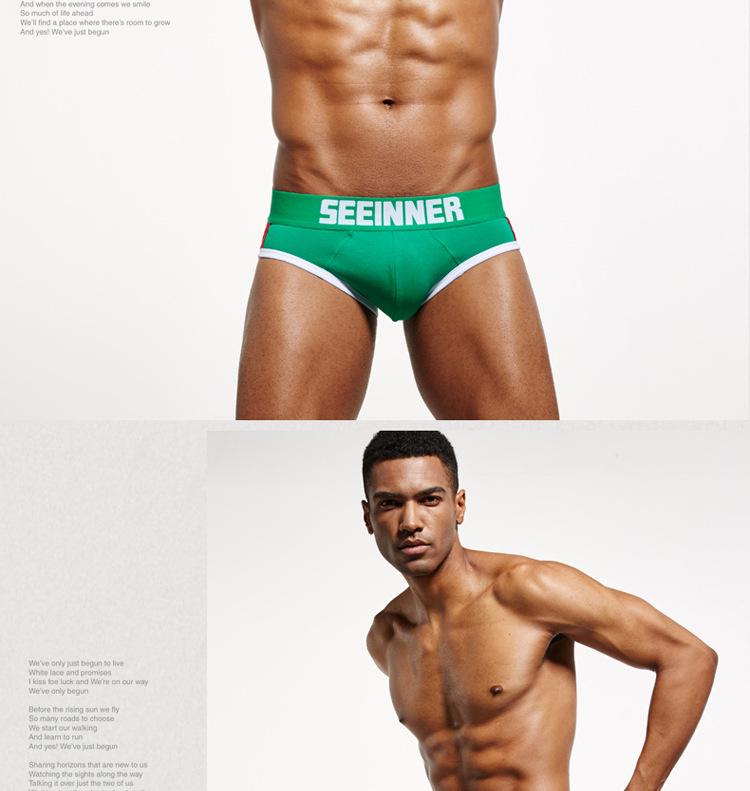 Men's Combed Cotton Triangle Underwear - Seeinner Collection