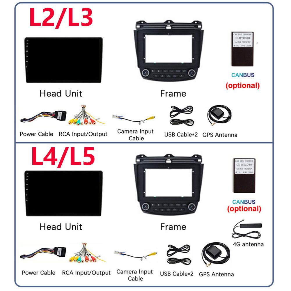 Android 14 Car Radio for Honda Accord 7 2003-2008 GPS Navigation Multimedia Video Player Carplay Android Auto Car Stereo 2 Din
