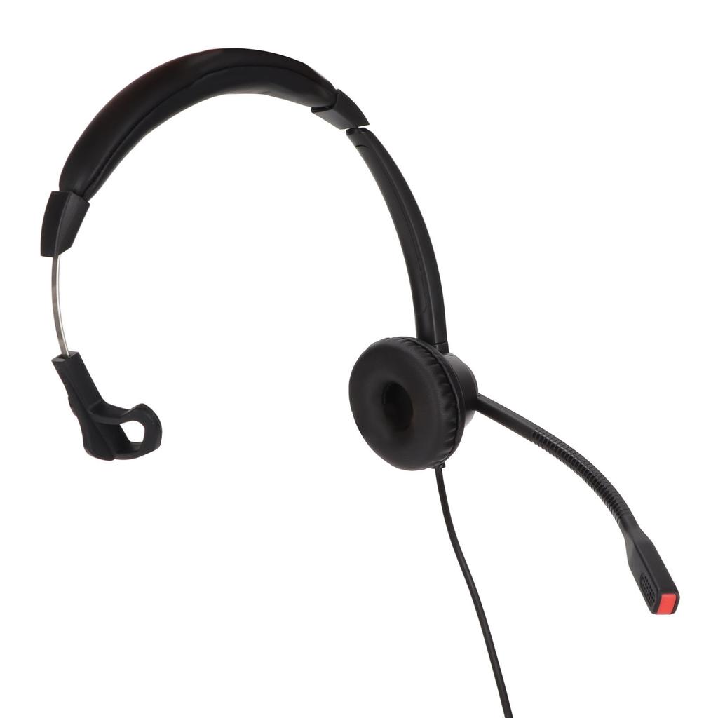 2.5mm Business Headset Noise Cancelling Monaural Traffic Headset for Devices with 2.5mm Headphone Jack Black