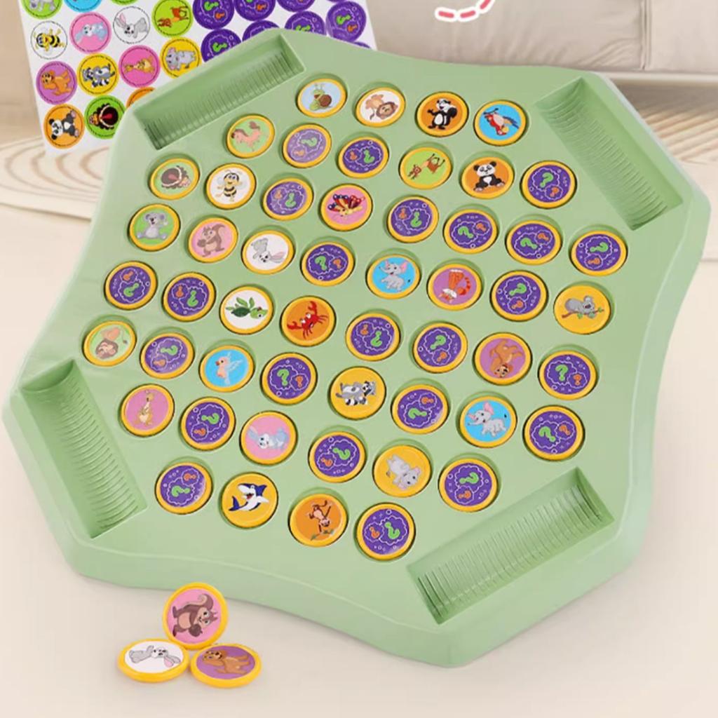 Animal Fruit Flip Chess Cognitive Memory Board Game Parent-Child Interactive Toys Memory Chess Over Card Chess Board