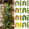 Multicolor Ficus Elastica Artificial Leaves Garland 170cm Leangth Table Running Simulation Leaf Vine 3D Leaf Photo Props