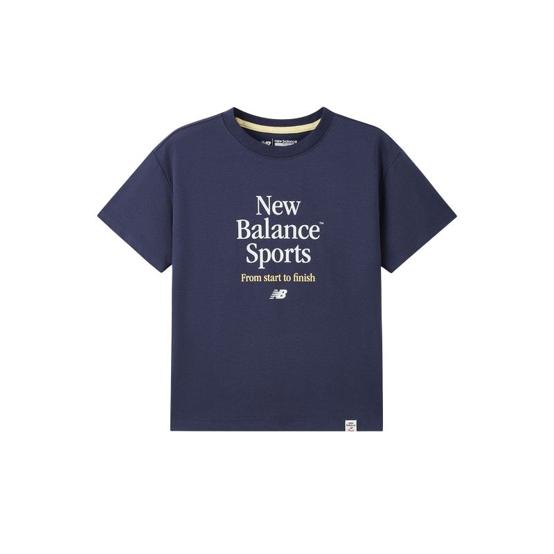 

New Balance T Shirt Navy Blue Children Aged 3 7 Years Old 7EF2E033-NV 140