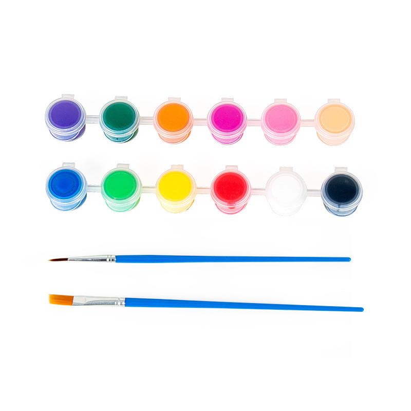 Childrens Art Set With 12 Acrylic Paints For Diy Science Experiment And Creative Coloring