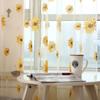 Romantischer transparenter Vorhang Gaze Fenstervorhänge Moderne Sonnenblume Tüllvorhänge Schlafzimmer