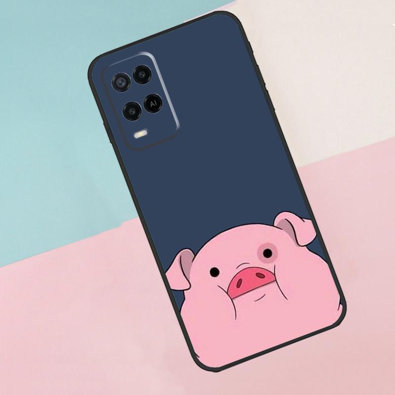 Cartoon Pig For Oppo A40 A60 A80 A18 A38 A58 A78 A98 A79 A16 A76 A96 A15 A74 A94 A54 A77 A17 Phone Case