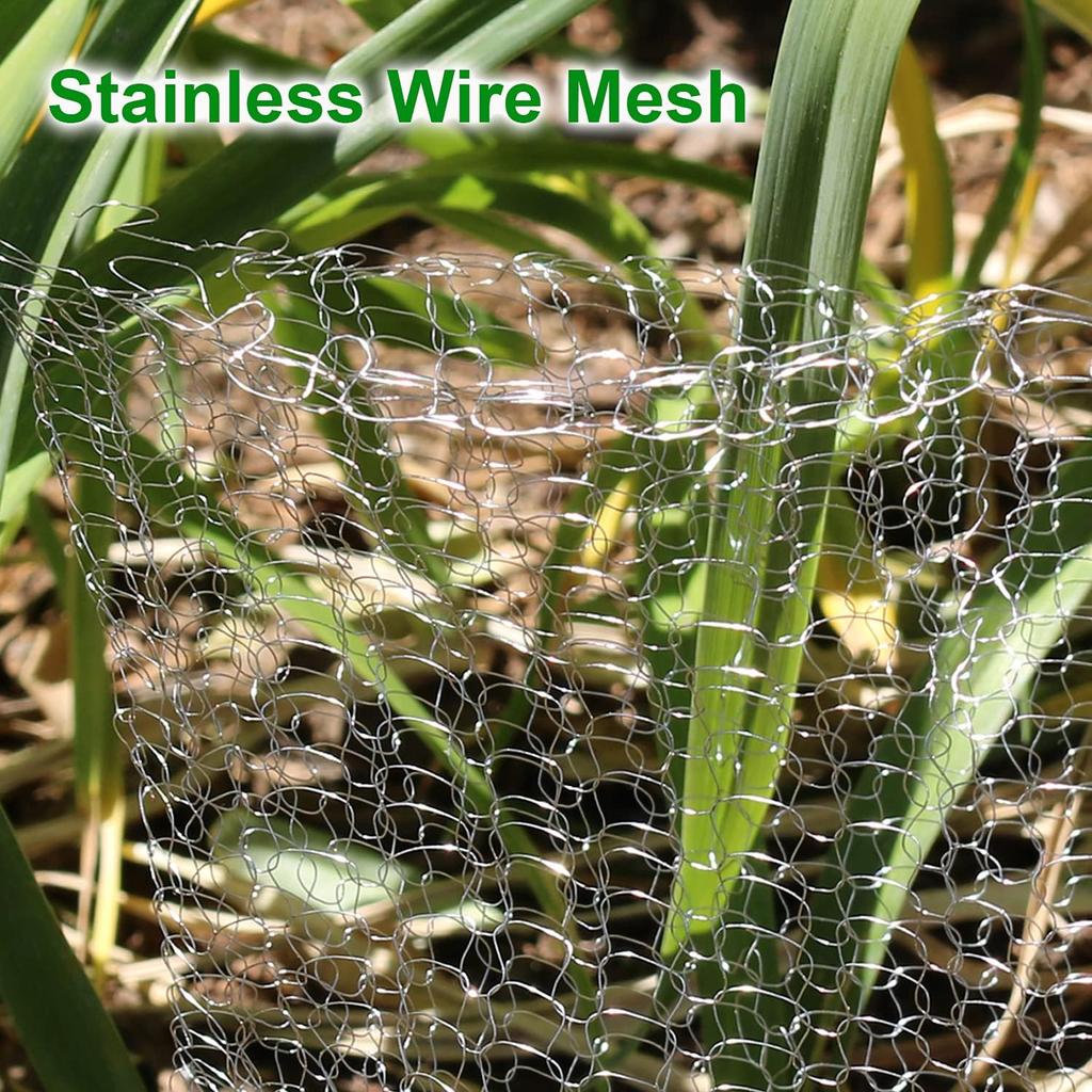 Stainless Steel Gardening Guard Net Baskets Plant Root Protection Mesh Bags Plant Flowers Insect Mouse Wire Prevention Cover