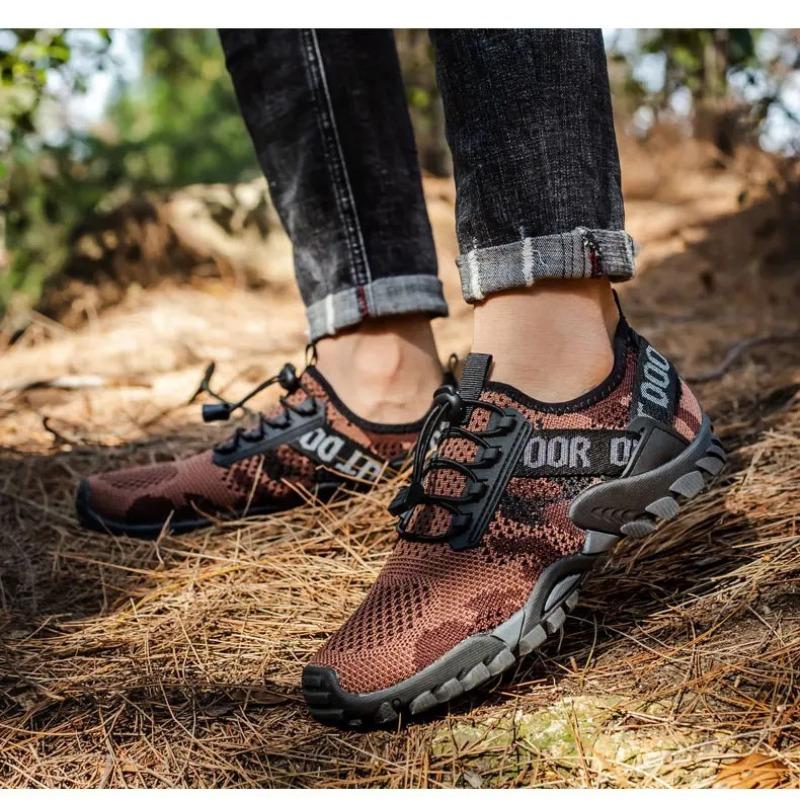 Men's shoes shoes new outdoor sports shoes light breathable hiking shoes comfortable mesh thin shoes