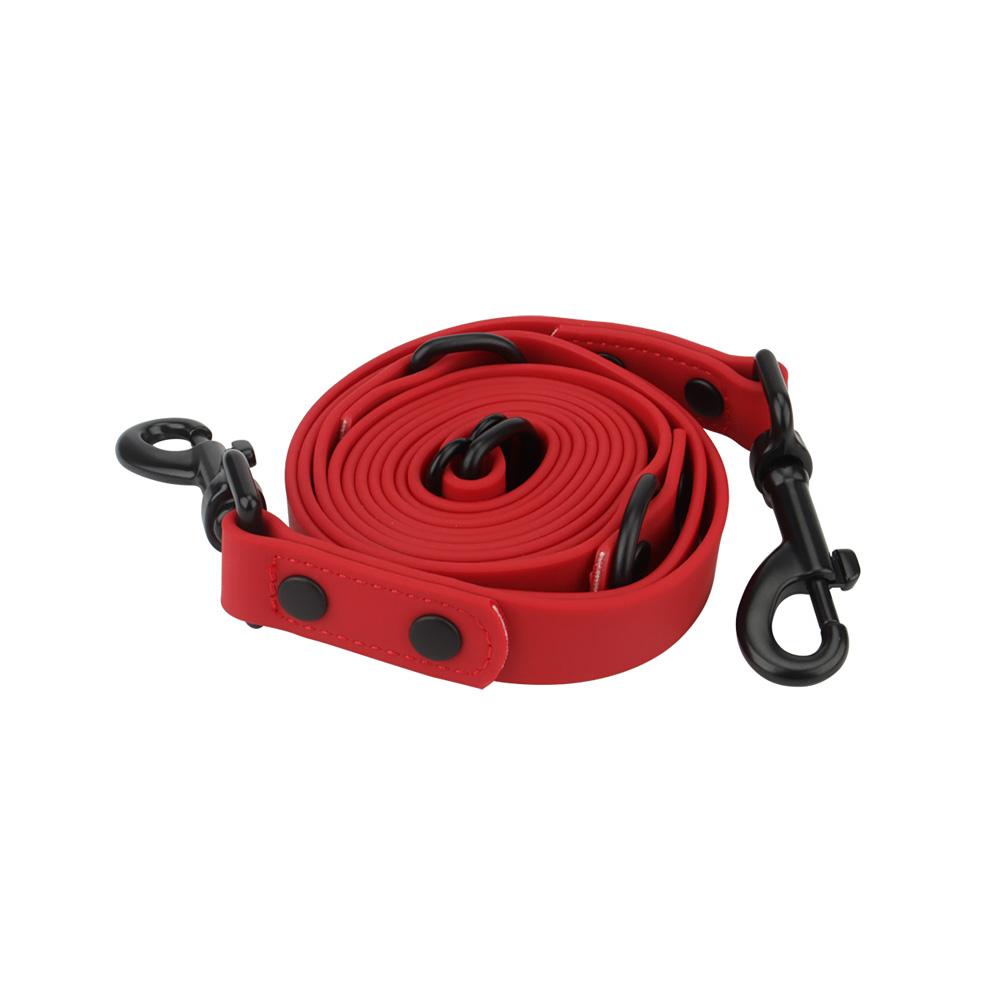 Two Heads Pet Leash Outdoor Walk Training 2 Head Traction Rope PVC Dog Leashes Multi-function Waist Belt Shoulder Strap