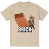 Funny Cat Throwing Brick Meme Graphic Tshirt Unisex Women Fashion Humor T Shirts Harajuku Casual Summer Plus Size Streetwear