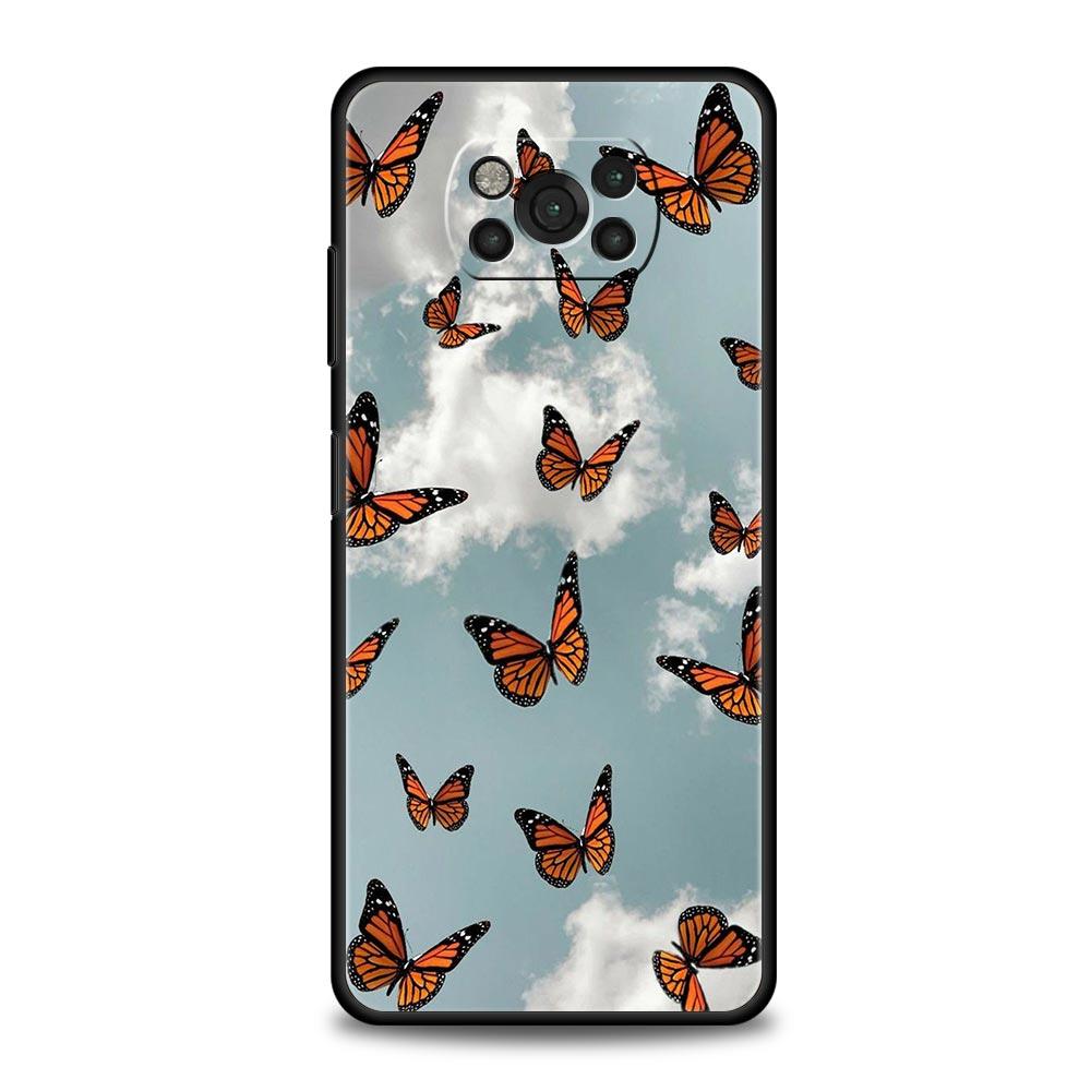 butterfly Phone Case For Xiaomi Mi Poco X3 NFC M3 F4 F3 M4 X4 Pro 5G Note 10 12 Lite 11 11T 10T 11X 13 12T Pro 9T Soft Cover