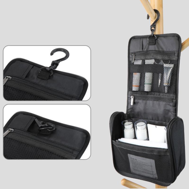 Portable Toiletry Washbag with Hanging Hook Waterproof Women Bathroom Cosmetic Storage Bag Large Capacity Travel Men Makeup Case
