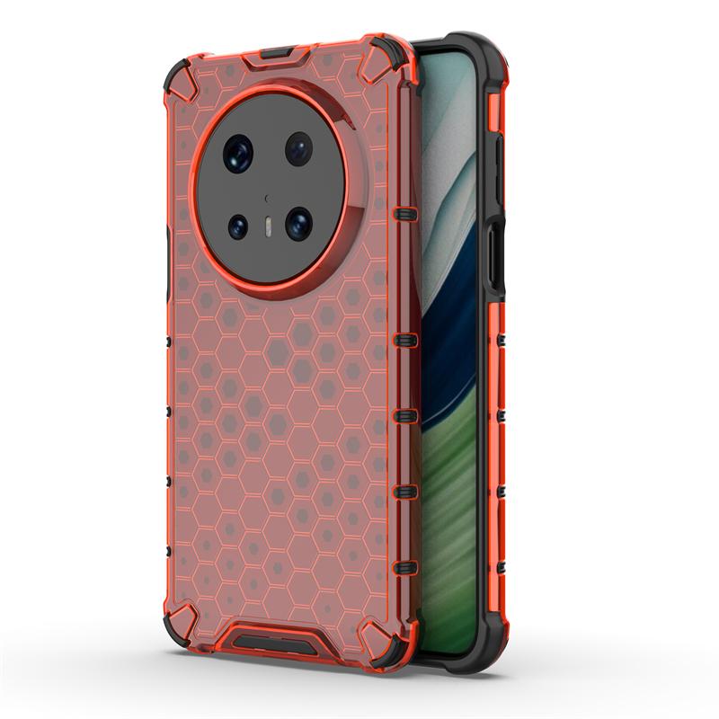 Сотовая ударопрочная для Huawei Mate 70 Pro Чехол Бронированный Capa Huawei Mate 70 Pro Чехол TPU Полупрозрачный Защитник Mate 70 Pro Чехол For Mate 70 красный
