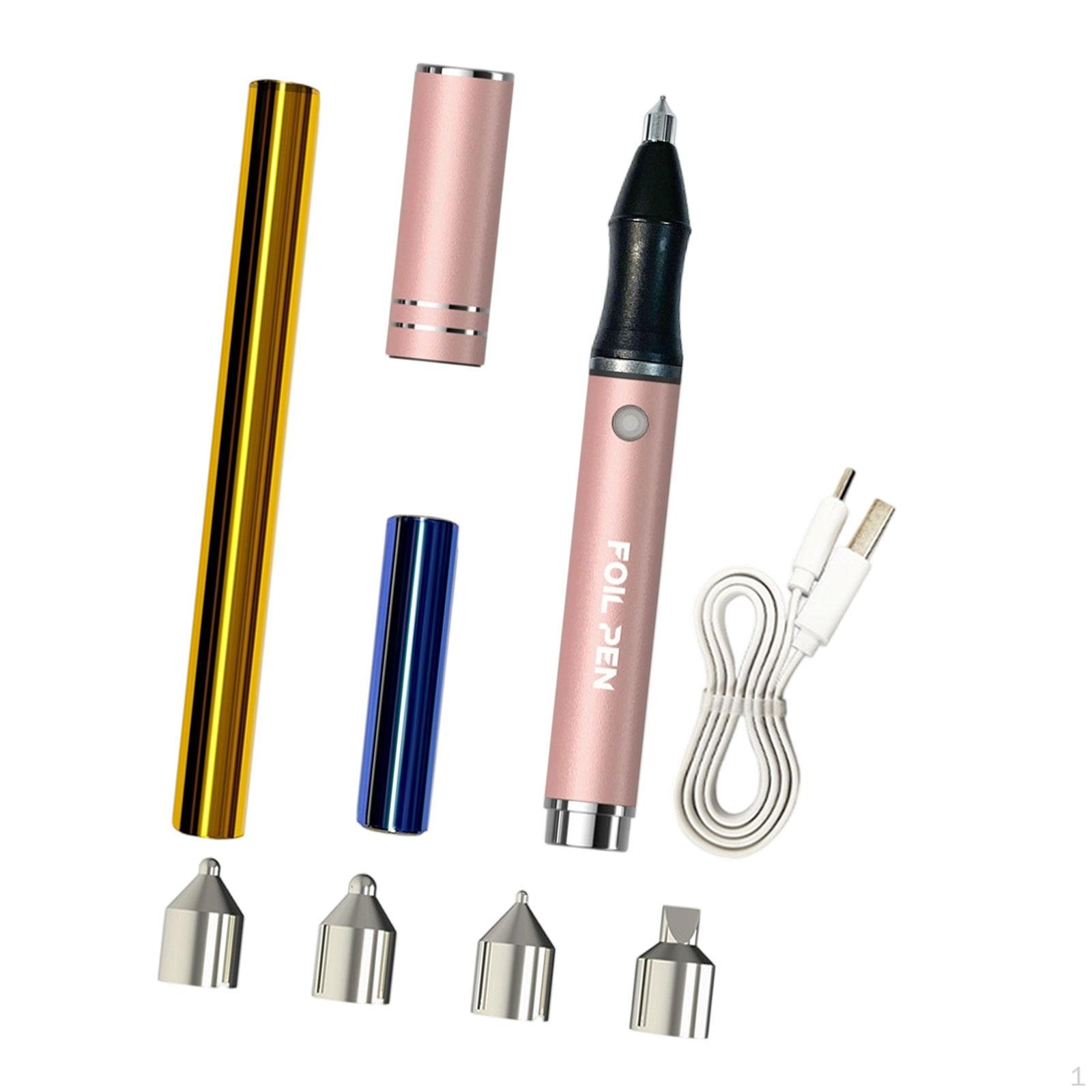 

Штамповочная ручка USB Нагрев Фольга Для рукоделия Тиснение Многоцелевой Набор из алюминиевого сплава розовый