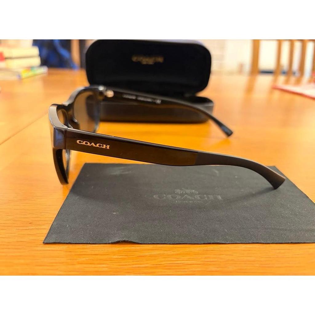 Used COACH Coach Sunglasses Black Mirror Lens Case Included
