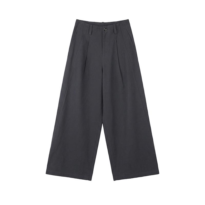 THE MIND Tencel Cotton Wide-Leg Pants - Spring 2026 Korean Casual Style T6207C Medium