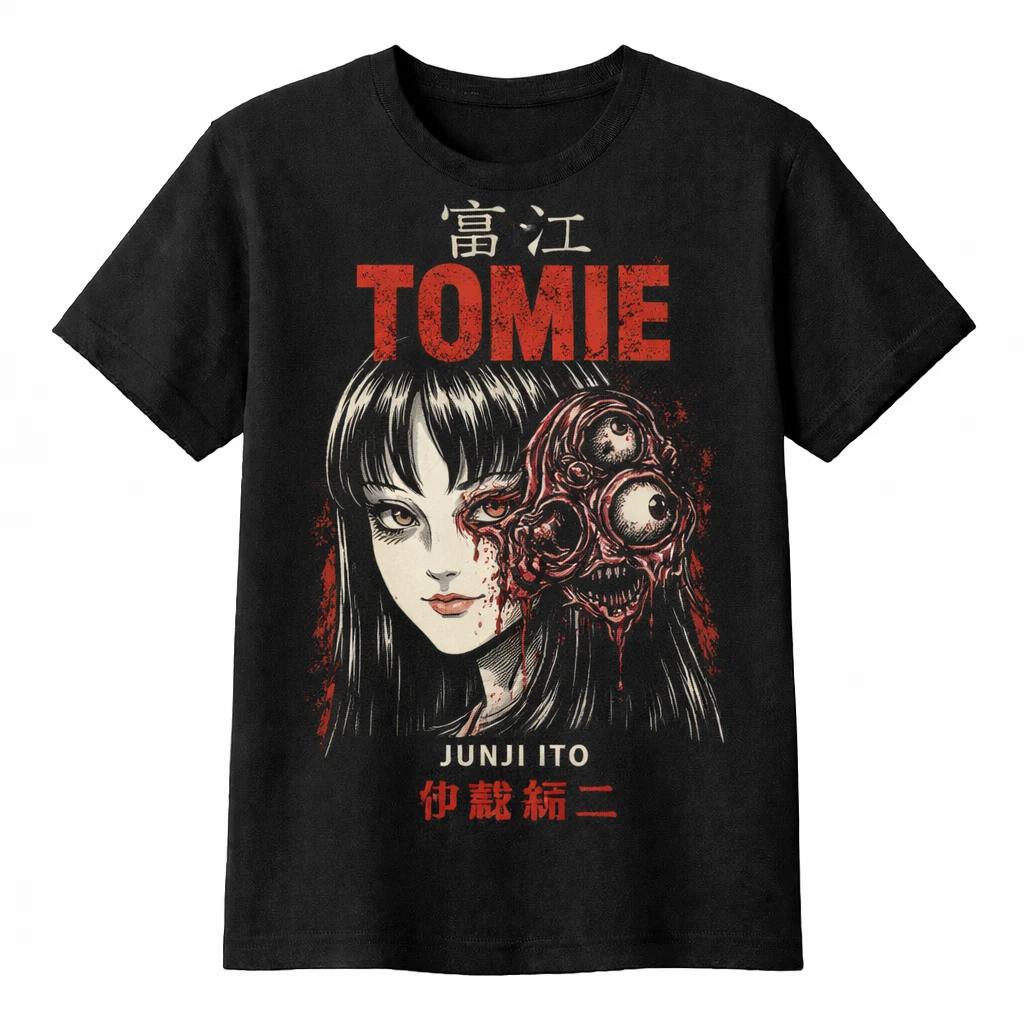 Tomie Junji Ito Shirt, Horror Manga Graphic Tee, Japanese Anime T-Shirt L