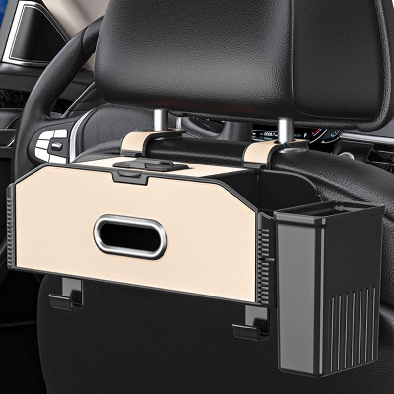 Back Seat Tissue Box Portable Automobile Headrest Storage Organizer Car Seat Back Storage Box With Hook Car Interior Accessories