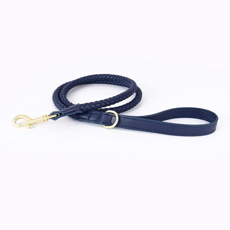 Hot Price High Quality Personalized Waterproof Soft PU Leather Dog Collar And Leash Set For Dogs Walking