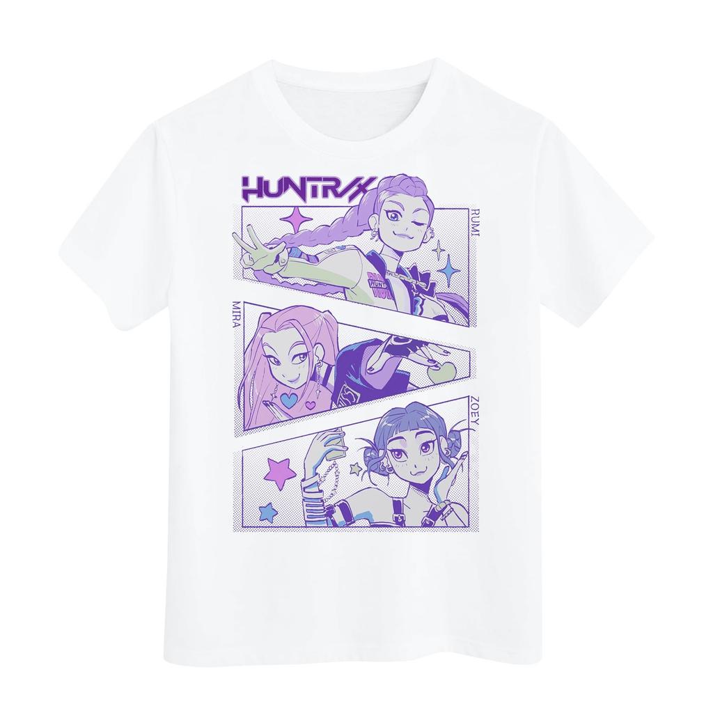Boys Girls Round Neck Casual Printed Short-sleeved T-shirt Top
