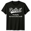 Belfast City Landmarks Mens T-Shirt Womens Tee Northern Ireland Graphic Top