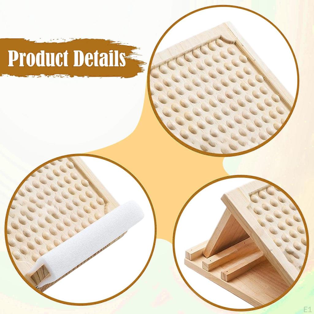 Schrägbrett aus Holz Fußneigung Rutschfest Tragbar für Männer Frauen Wadenstrecker Workout